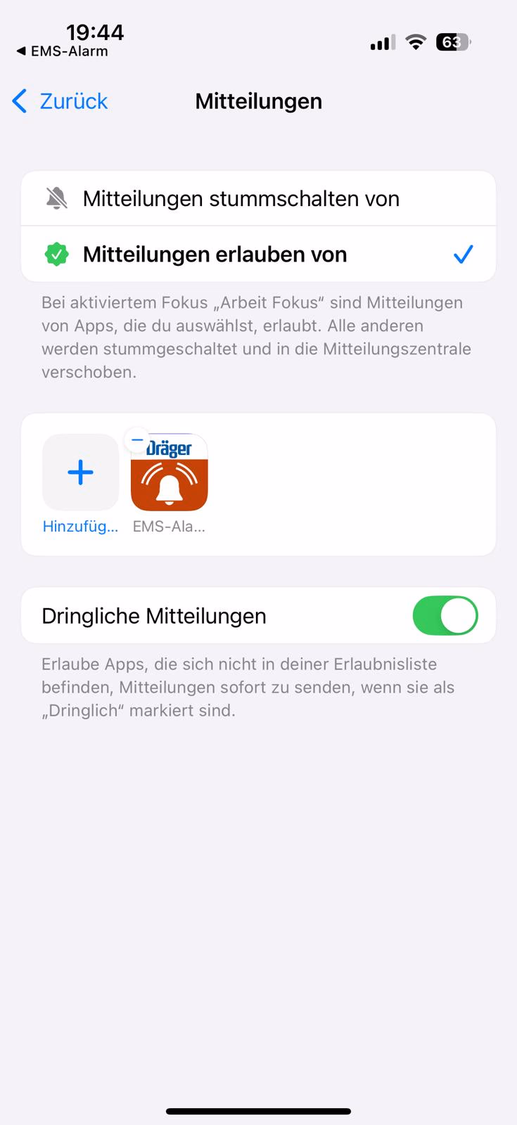 Fokuseinstellungen