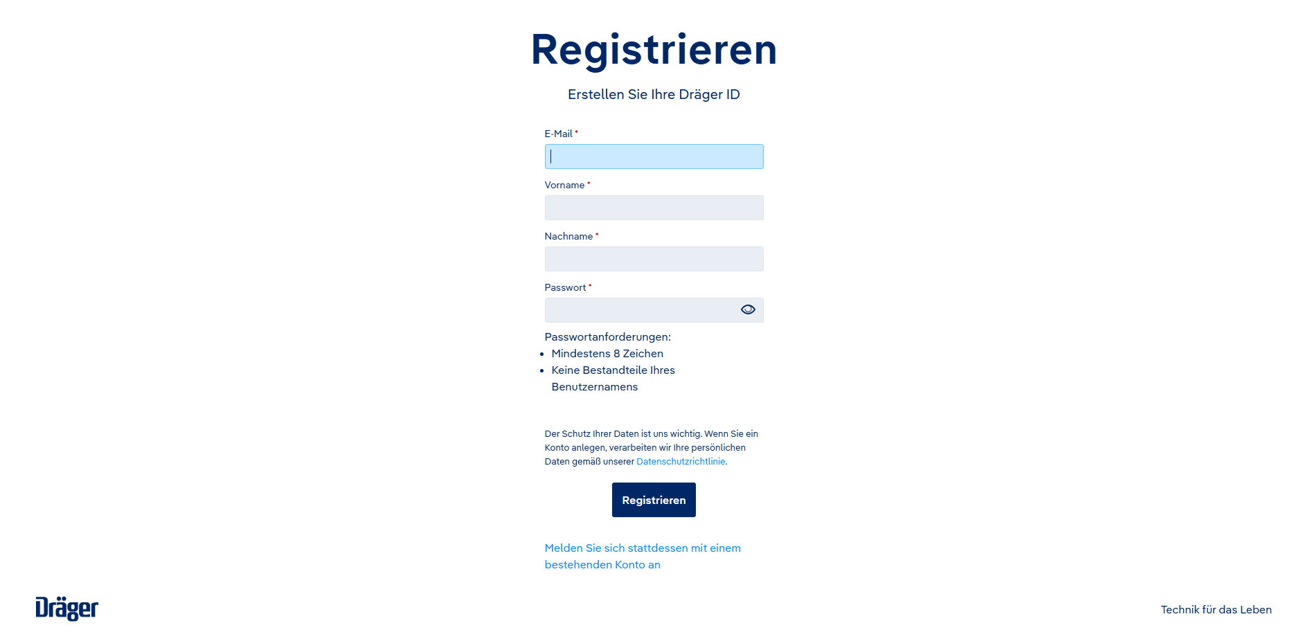 SRS Registrierung