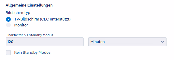 SRS Allgemeine Einstellungen