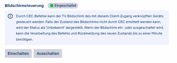 SRS Bildschirmsteuerung